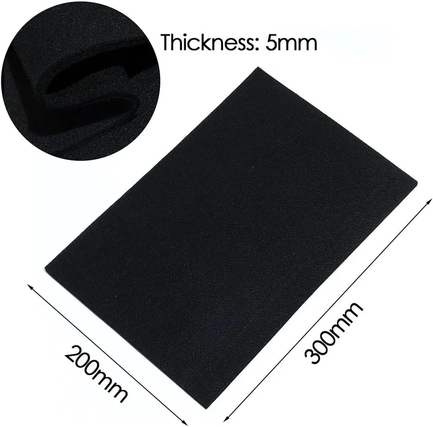 Practical 300 * 200mm High Temp Welding Protective Blanket Graphite Felt Torch Shield Pack Protective Sheet