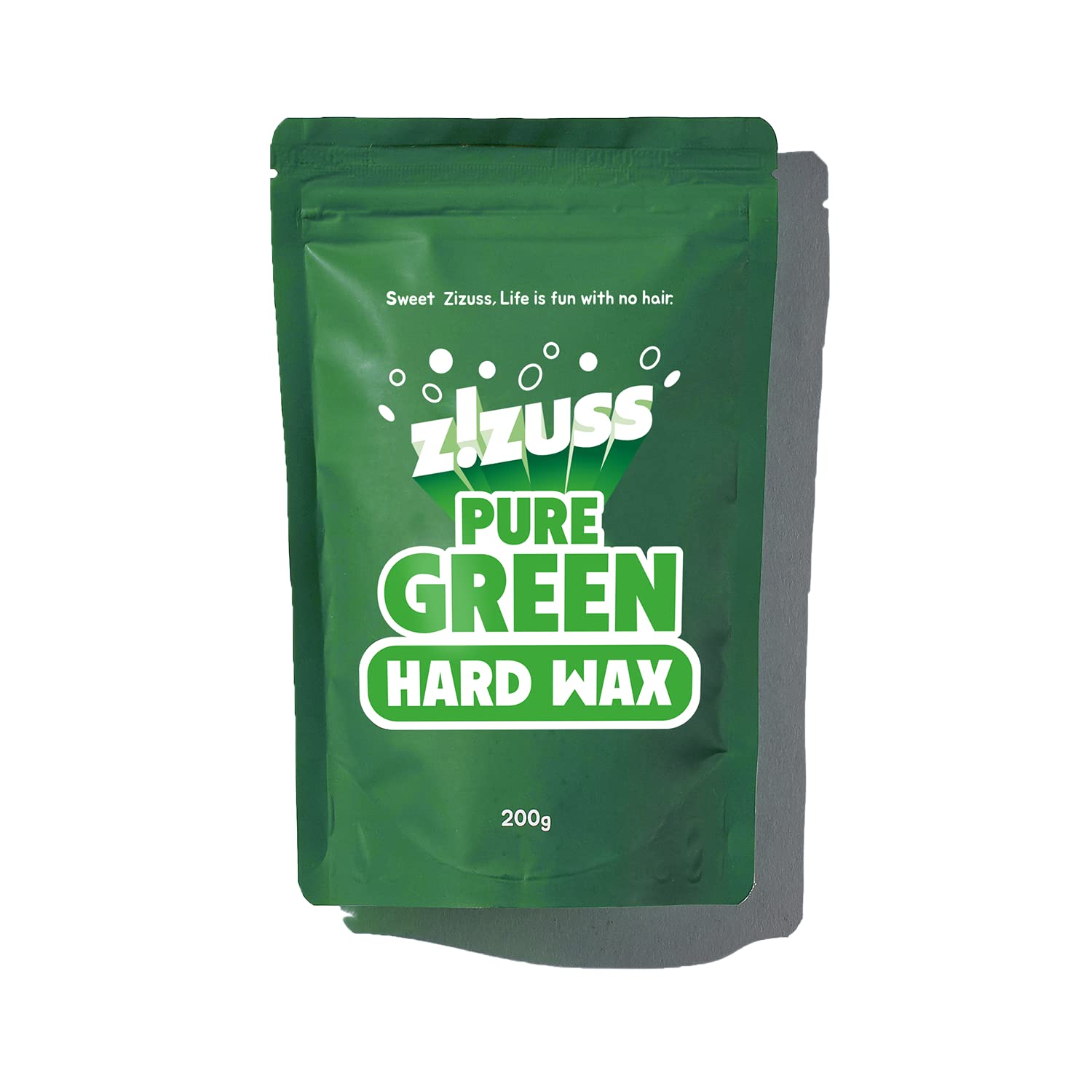 ZIZUSS Hard Wax Beads for Hair Removal, Pure Green for