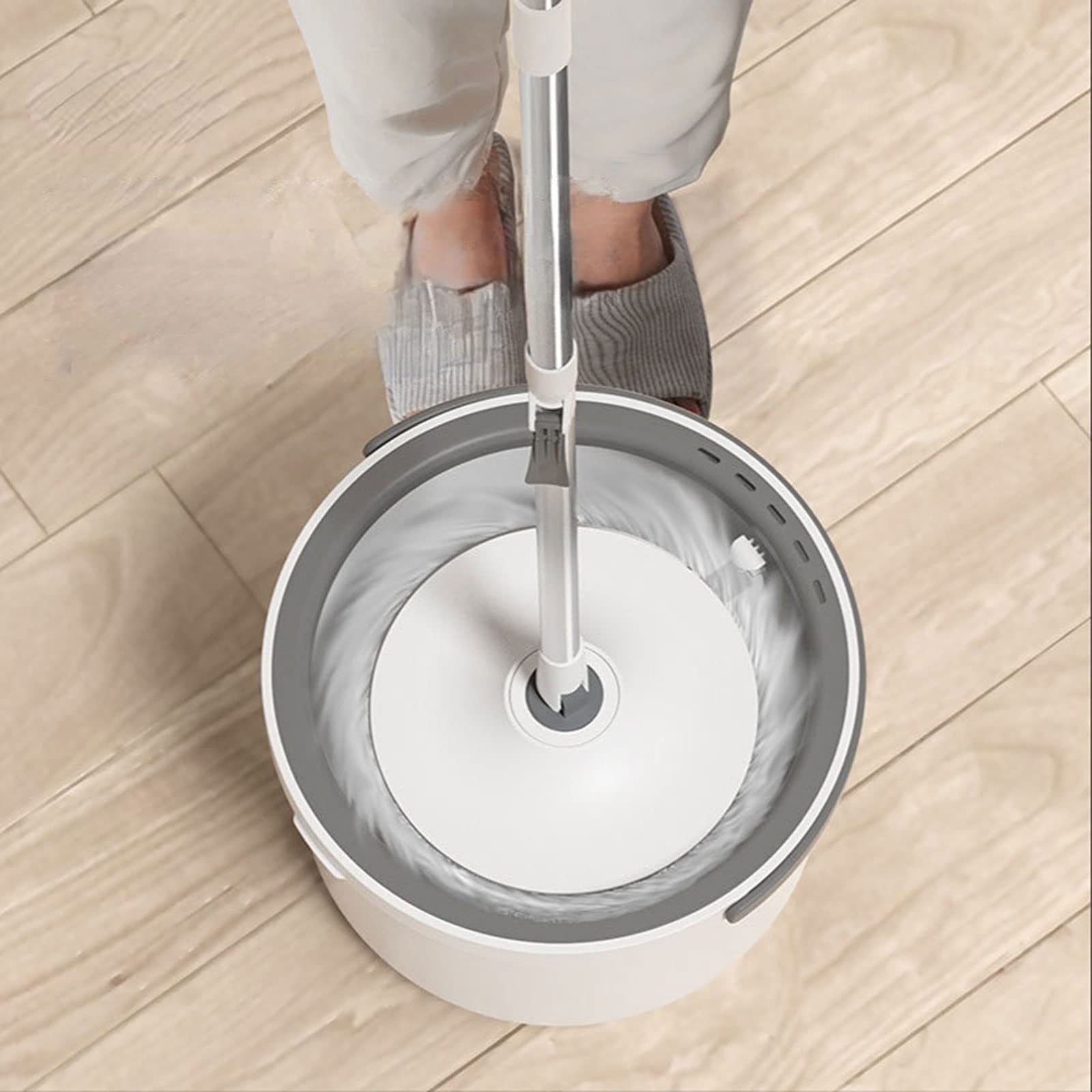Vadrouilles pour le nettoyage des sols Vadrouille plate et seau pour sol rond, panier de séparation des eaux usées, tablette rotative domestique, outils de nettoyage à absorption d'eau, la beauté