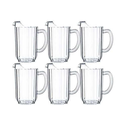 Carlisle FoodService Products Jarra de plástico, 48 onzas, transparente (paquete de 6)