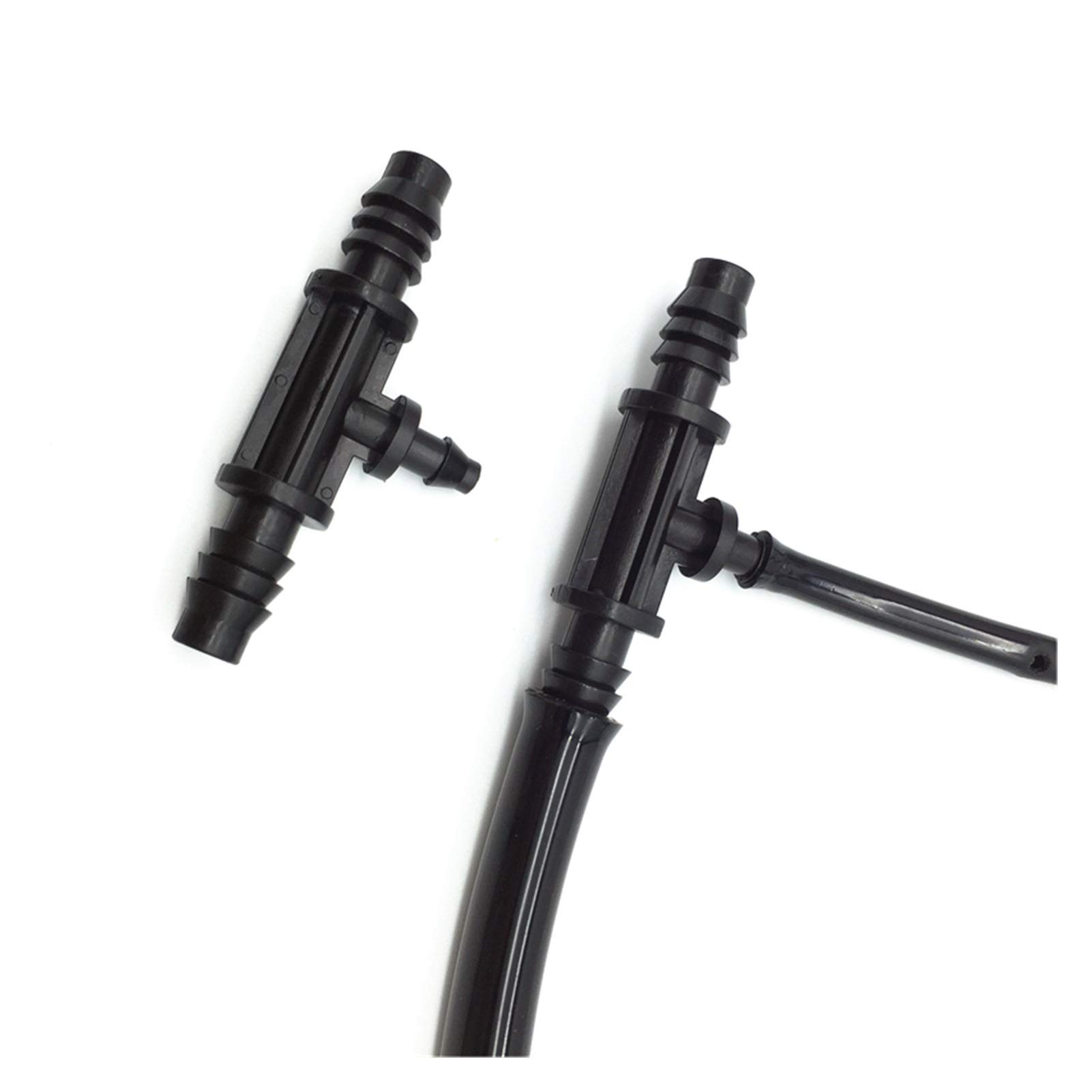 Raccordi per Tubi Flessibili perdite 200 Pezzi di raccordi per connettori Tee a 4/7mm a barbetto per annaffiature da Giardino e deviatore di irrigazione (Diameter : 1/4'')