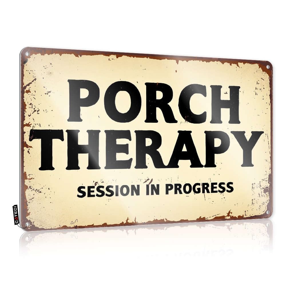 Porch Therapy Session In Progress Faded Artwork - Funny Wall Signs Birthday Hanging Wall Decor(20X30CM)