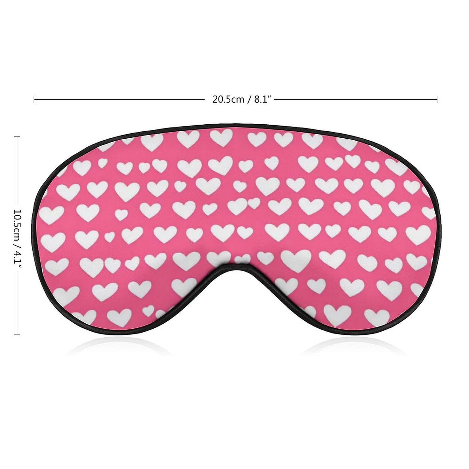 Valentine's Day Heart Sleep Mask Eye Shade Cover Adjustable Strap for Travel Lunch Break Women Men
