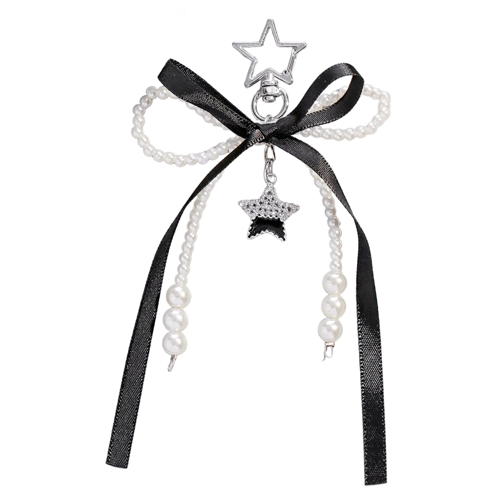 CAZSTYK Creative Bag Charm Aesthetic Keychain Charm Fashion Handbag Pendant Ornaments Bows Keyrings Star Keyholders Star Keychain