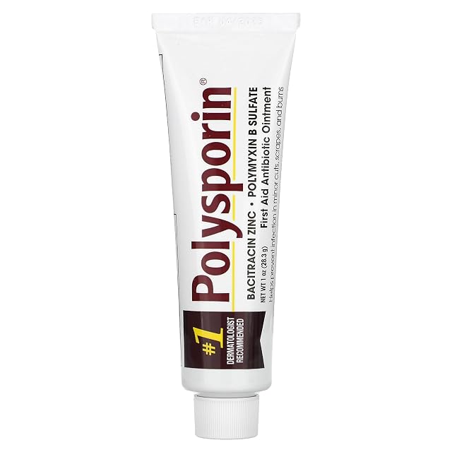 Polysporin First Aid Antibiotic Ointment Without Neomycin Travel Size 1 Oz Tube