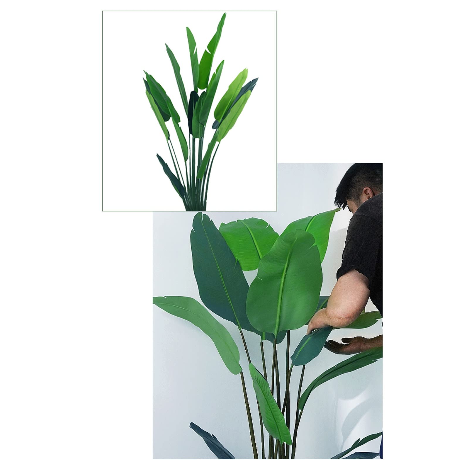 Artificielle Bonsaï Plantes vertes simulées Décorations florales simulées haut de gamme et luxueuses Plantes en pot d'intérieur Grandes fausses plantes bioniques Arbres de salon Plante Artificielles (