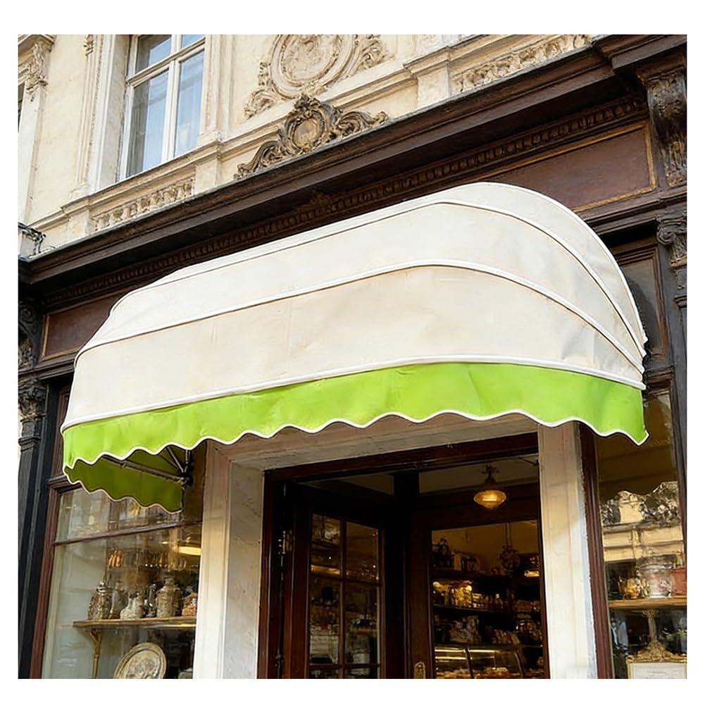 Tenda retrattile curva con telaio in lega di alluminio, protezione UV, baldacchino pieghevole per cortile, portico, balcone, facile da installare personalizzabile