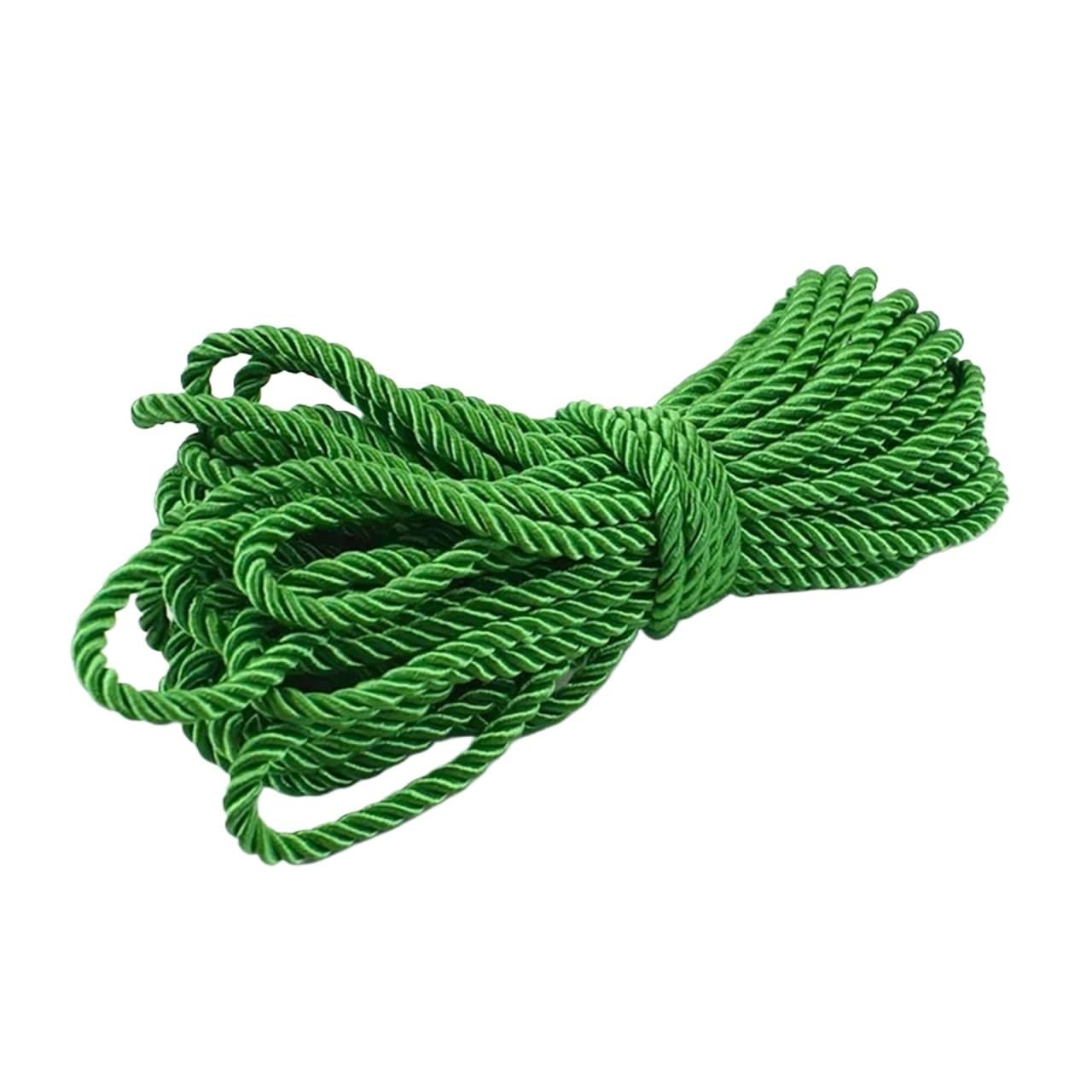Twisted Cotton Cord 10/20M 5mm 3 Shares Twisted Cotton Nylon Cords Colorful DIY Craft Braided Decoration Rope Drawstring