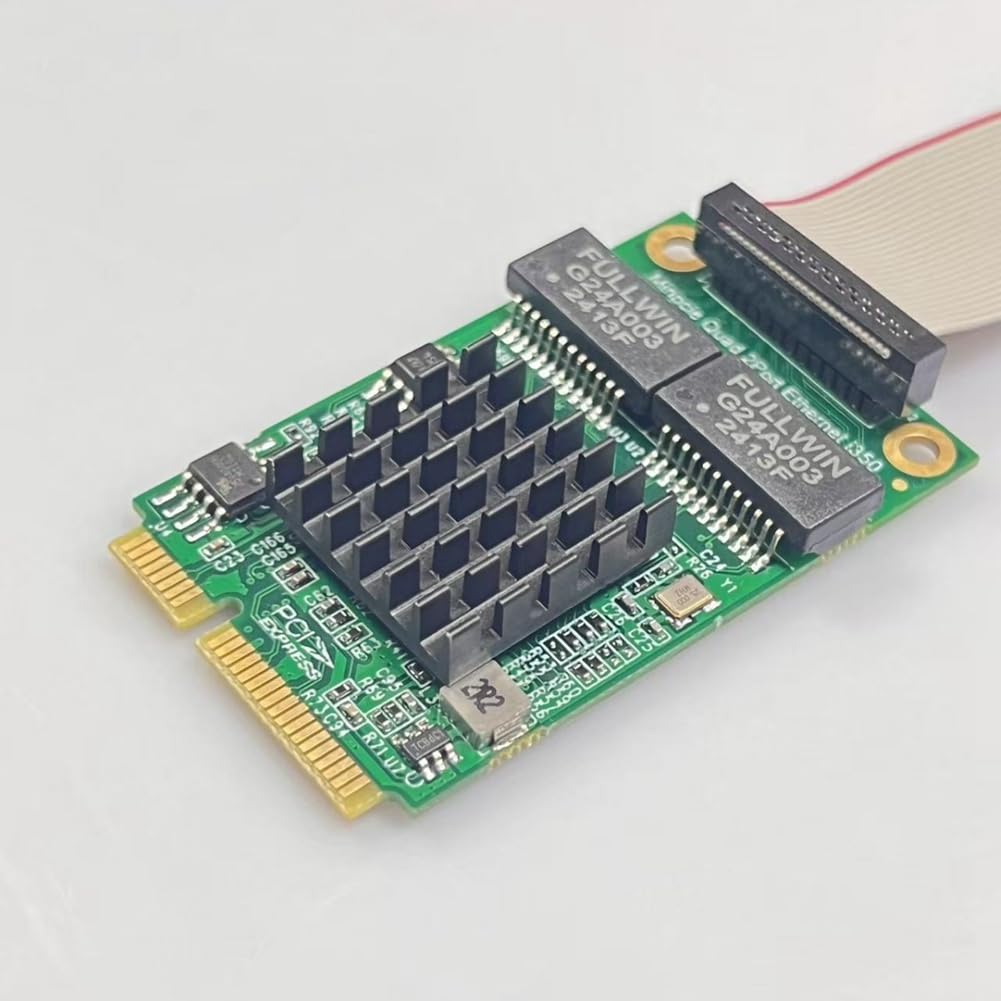 Adattatore di Rete Mini PCIE A Doppia Porta RJ45 Gigabit Ethernet I350-AM2 Scheda di Rete per Server Cablata A 2 Porte