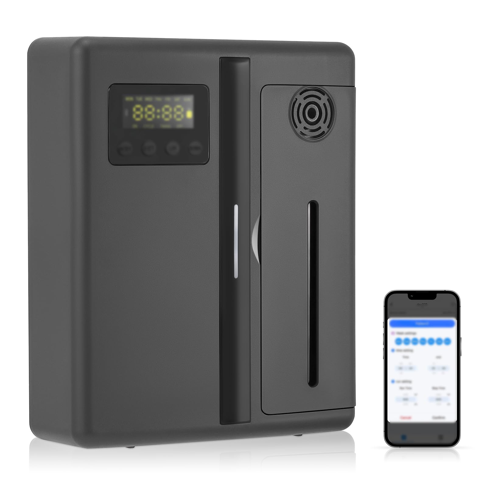 Smart Aroma Difusor App, 200 ml, difusor sin agua, aceites esenciales de hasta 200 ㎡ 30H, humidificador inteligente con pantalla LCD para dormitorio, habitación infantil y plantas