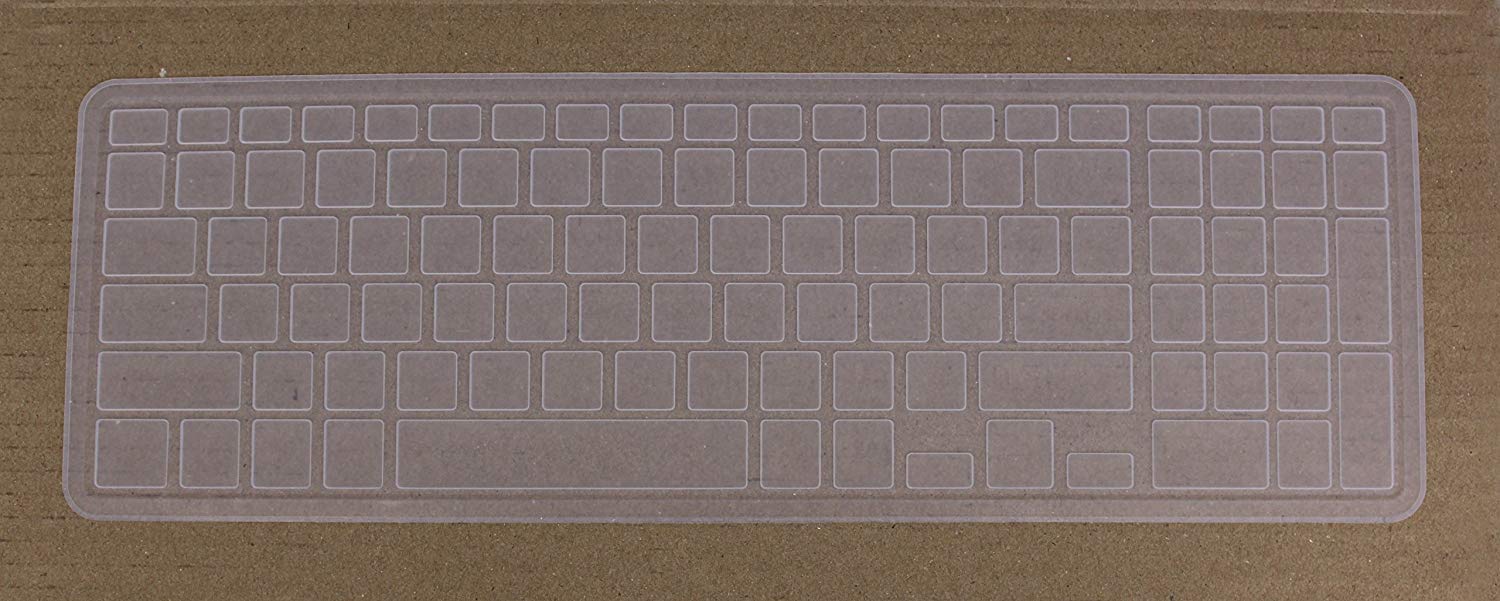 Saco Silicone Rubber Chiclet Protector Keyboard Skin for Dell 5575 AMD Ryzen 5 15.6-inch FHD Laptop - Transparent