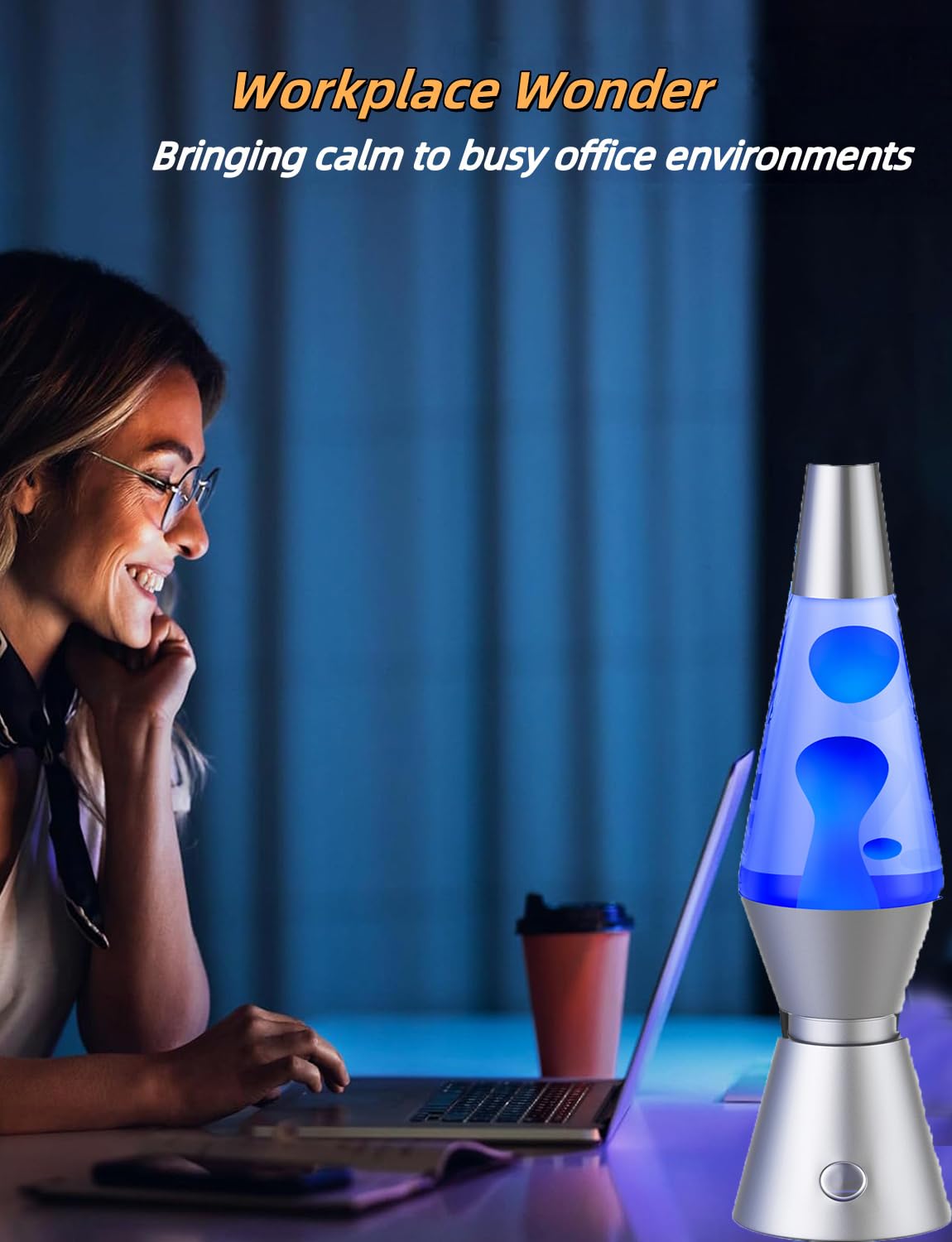 FOOING Lampe à mouvement liquide, 17 couleurs changeantes avec télécommande, veilleuse de 14.5‘’, éclairage d'ambiance pour chambre à coucher, bureau, enfants et adultes (Argent)