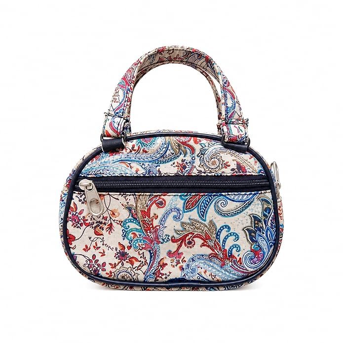 Women's Printed Cotton Mini Handbag Zip Closure Ethnic Purse-image-33