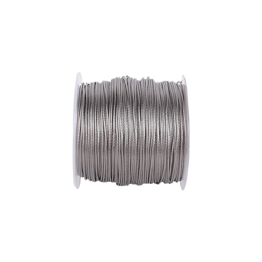 Fil en Acier Inoxydable 304, 100m Bobine de Fil Inox Souple Fil Bijoux en Inox 0,5/0,8/1 mm pour Bijoux Objets Décoratifs ou Art Floral