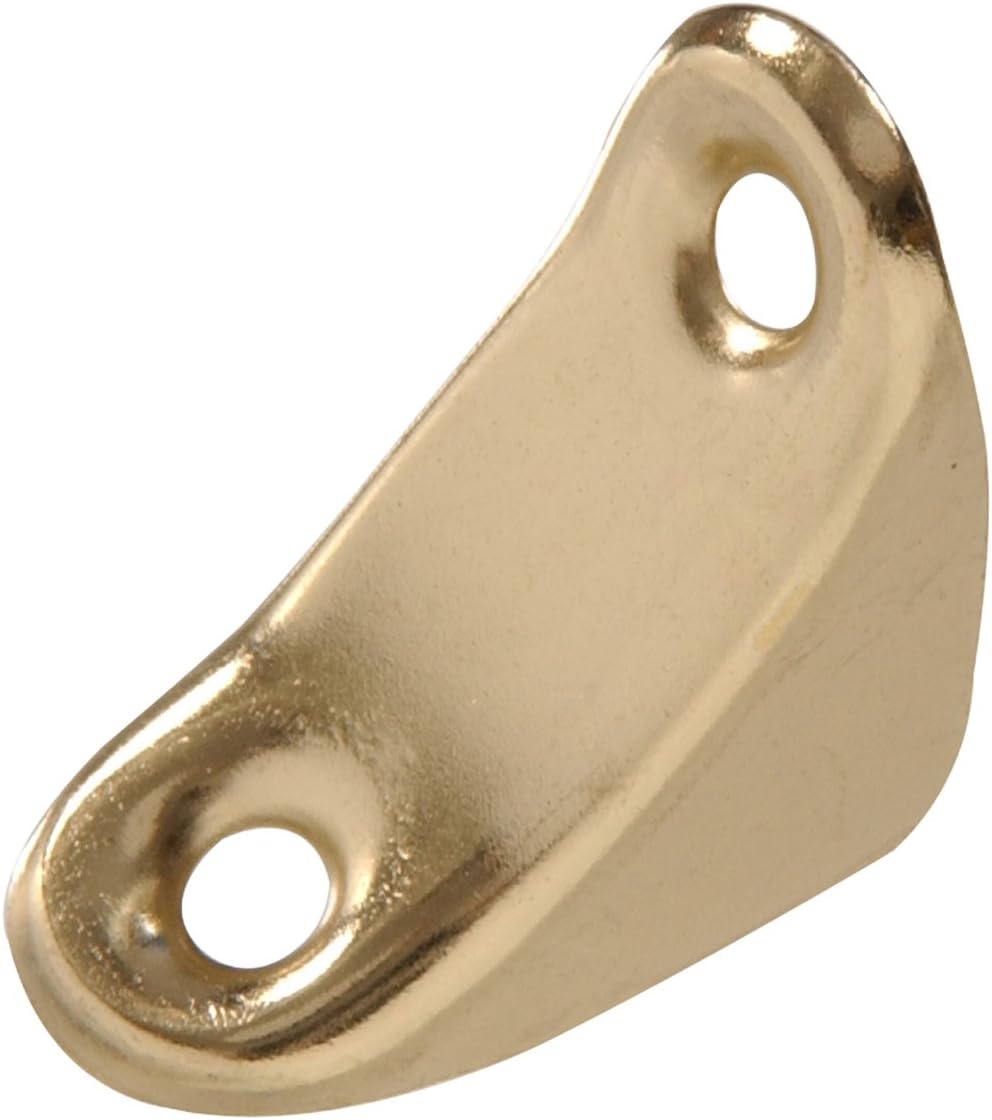 Hillman 853091 1 x 3/4 in. Chair Brace- Brass Finish 4-Pack