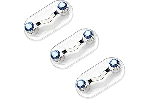 3 Pack Light Blue Shirt Magnetic Reading Glasses Pin - Eyeglass Holder Pin Magnet