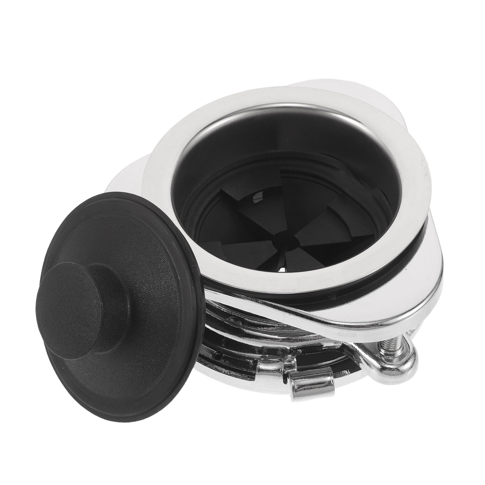 OUNONA Kit de bride pour broyeur d'évier (1 pièce), bride en acier inoxydable pour broyeur de déchets alimentaires, fixation par 3 boulons pour trou d'évacuation d'évier de 3 1/2