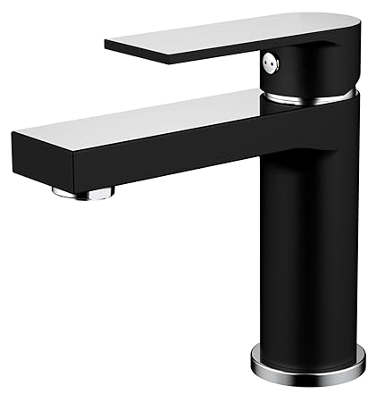 Daweier EB1359150CB Single-Lever Lavatory Faucet, Chrome & Black