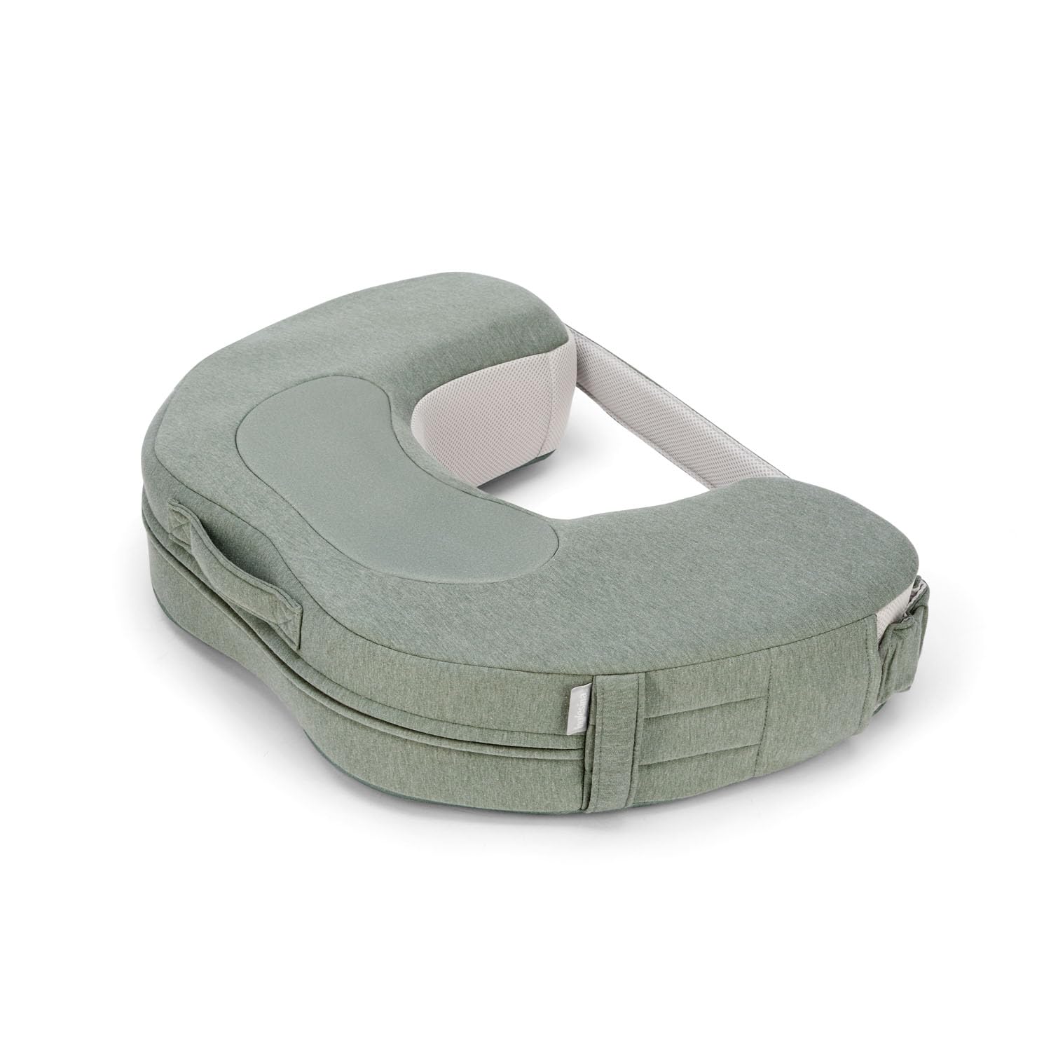 Inglesina Elysia Coussin d’Allaitement Ergonomique avec Ceinture Lombaire, Double Densité, Tissu Respirant en Bambou et Maille 3D, Soutien pour Maman et Bébé, 0-3+ Mois, Balance Green