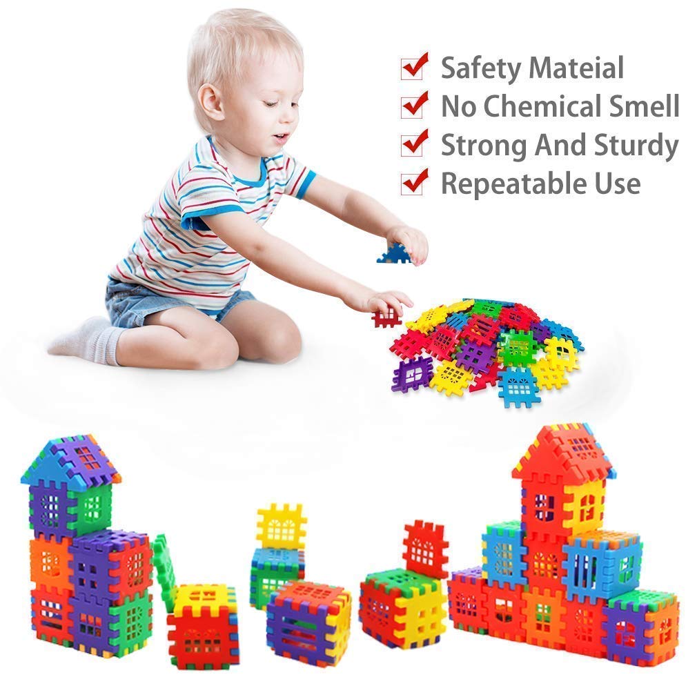 FlexZone Mega Jumbo Happy Home House Building Blocks with Attractive