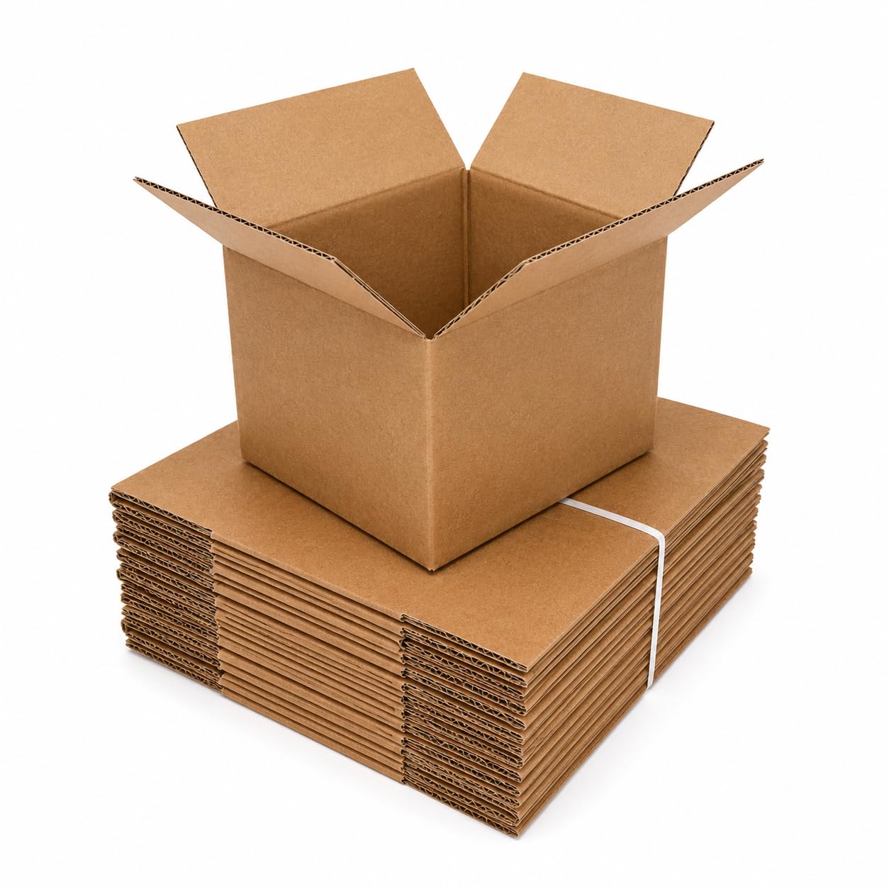 Sixhawks Brown 10 Pack Cardboard Shipping Boxes Heavy Duty Corrugated Mailing Boxes For Packaging, Parcel Posting, Moving House, Ecommerce, Gift Packing & Business Shipping, Kraft Cartons (5"×5"×5")
