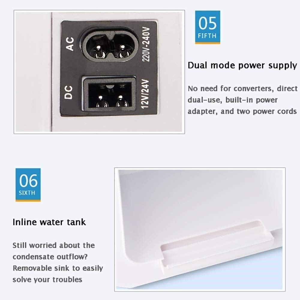 Frigo Portatile Frigorifero Auto Elettrico Mini Frigorifero Congelatore Portatile Elettrico -12 V / 24 V Dc / 220-240 frigorifero elettrico libero caldo e freddo esterno per Camion, Viaggi, Campeggio