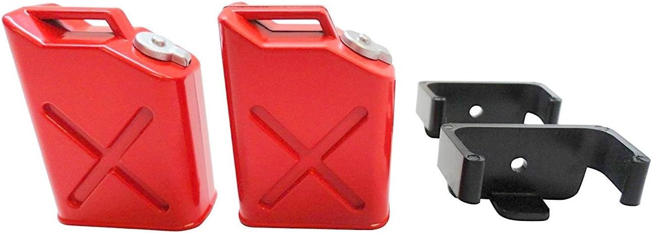 1/10 RC Rock Crawler Scale Red Jerry Gas Can Jug W/Brackets - 2 Pack - Apex RC Products #4052