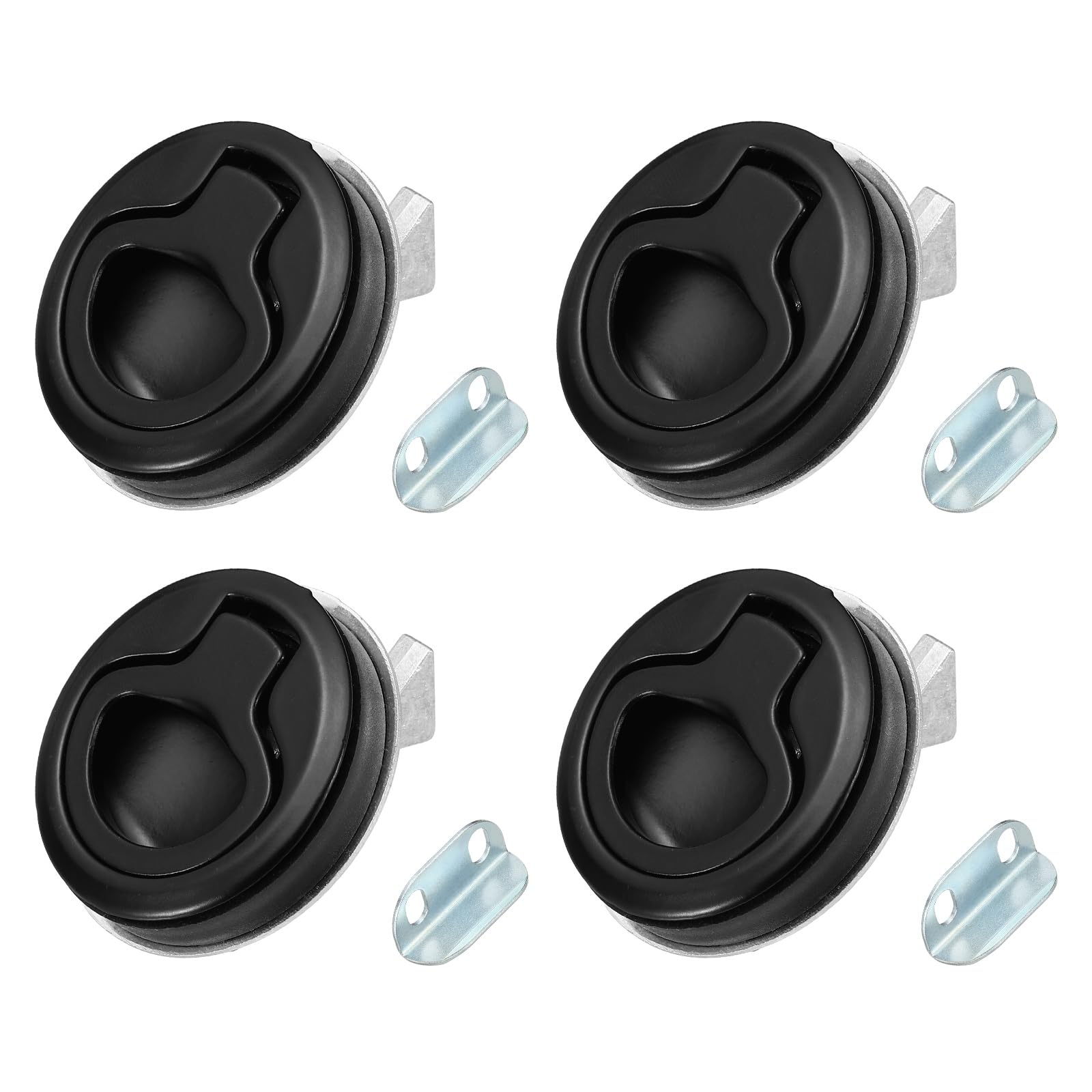 Loquet pour porte de camping-car anti-ouverture intempestive sourcing map zinc noir lot de 4