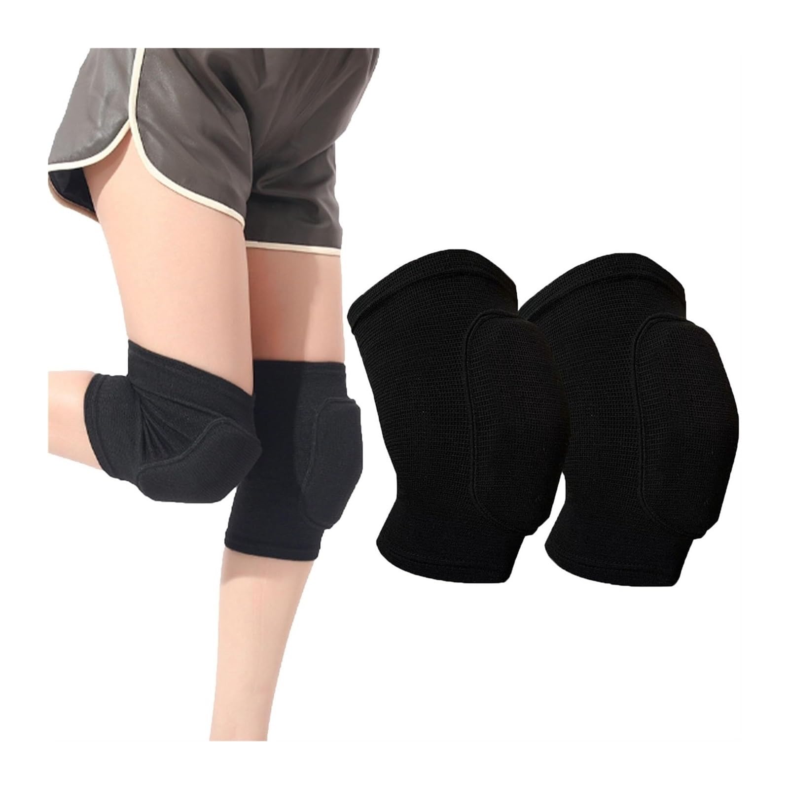 Ginocchiera Ginocchiera Morbida in Cotone Antiscivolo, Protezioni per Le Ginocchia, Ginocchiere da pallavolo, Elastiche e Traspiranti Supporto Ginocchio