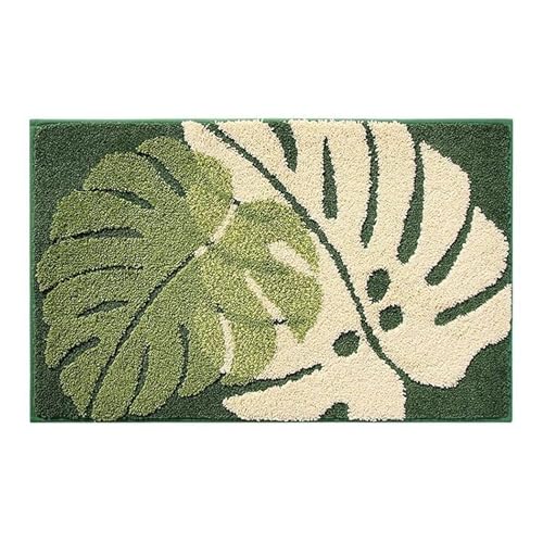 Latch Hook Rug Kit Green White Monstera DIY