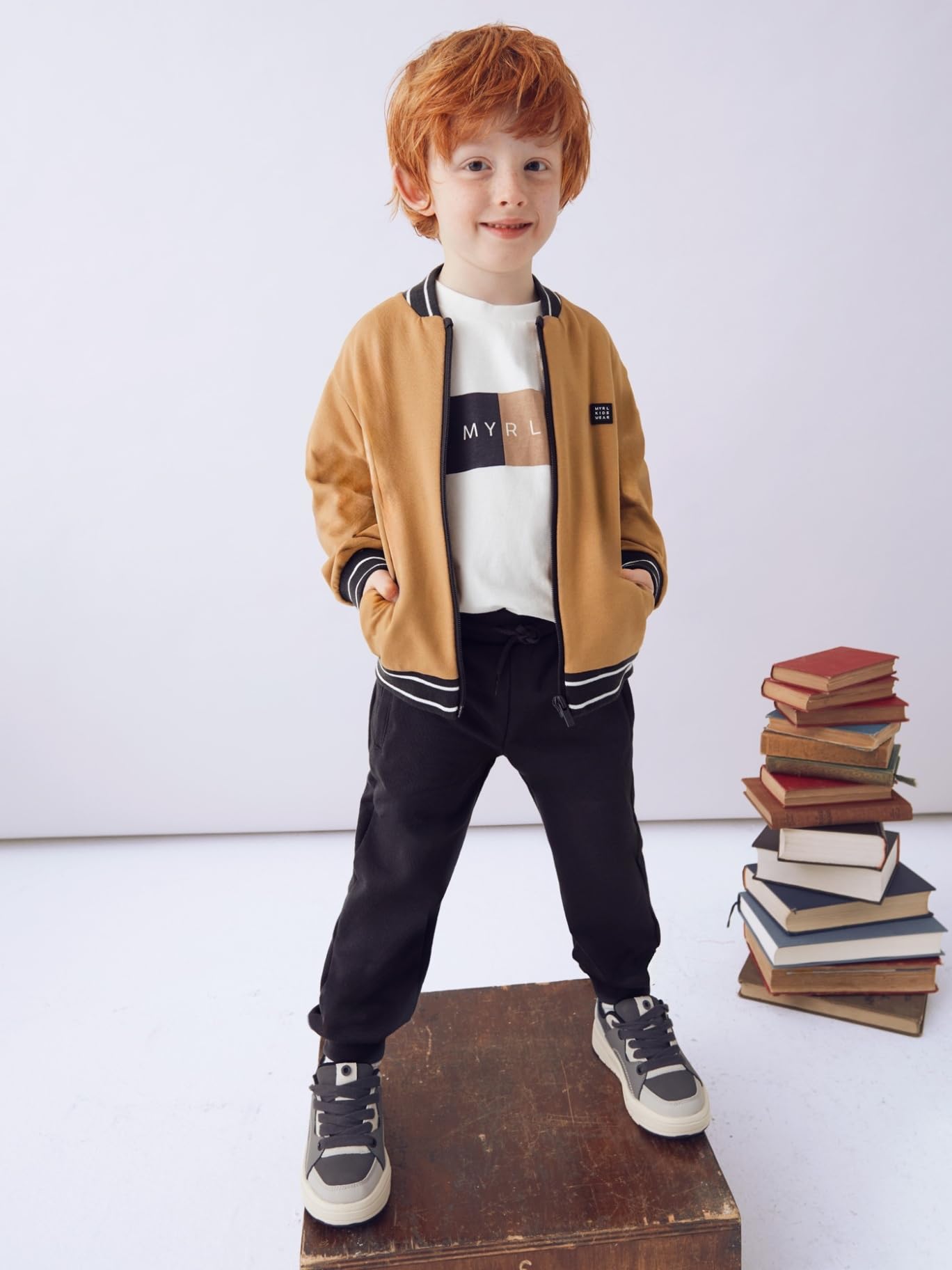 Mayoral Tuta bomber magliette per Bambini e ragazzi Caramello 8 anni (128cm)