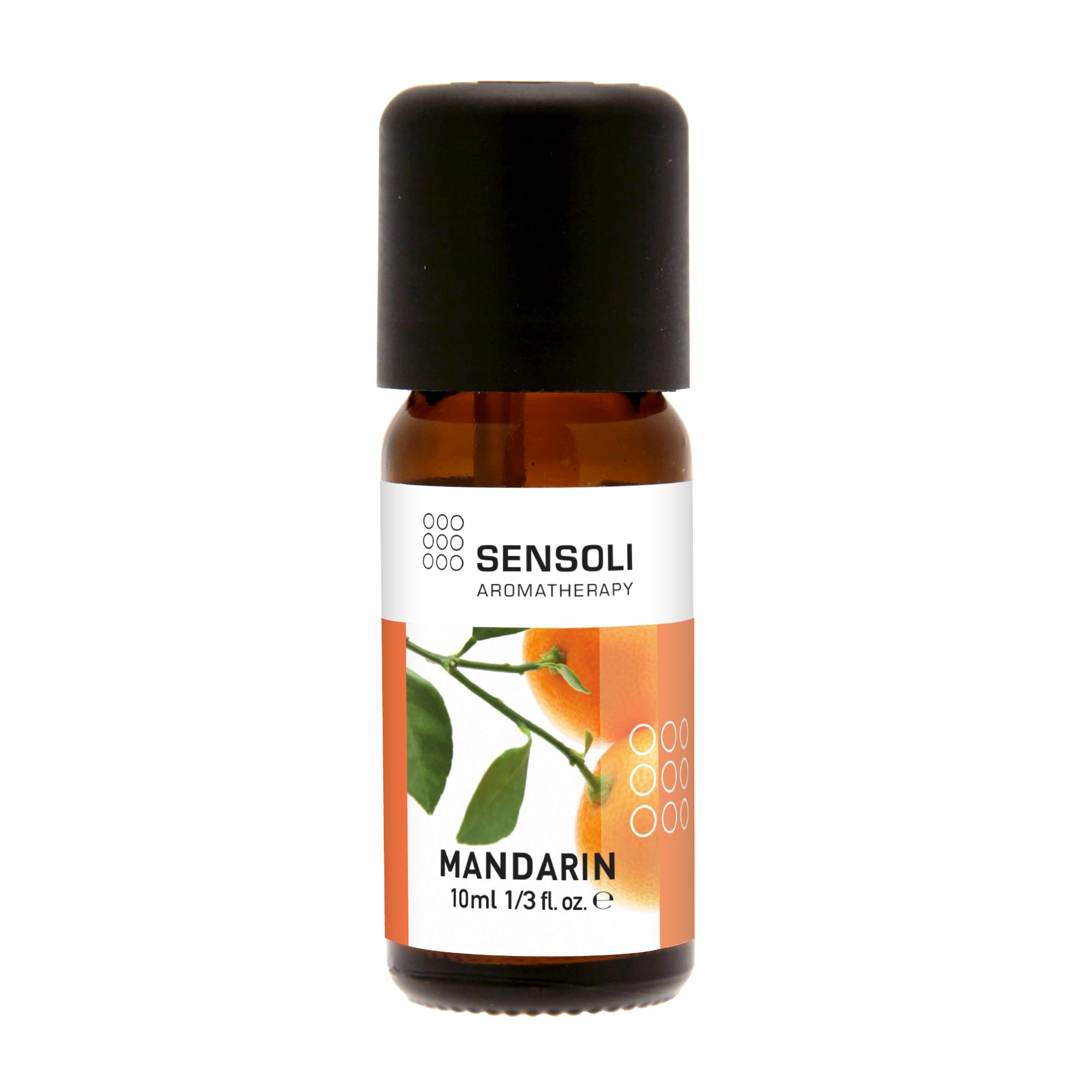 SENSOLI Mandarin Essential Oil 10ml – 100% Pure, Amber Glass Dropper Bottle – Aromatherapy Oil for Diffusers, Massage & DIY Blends