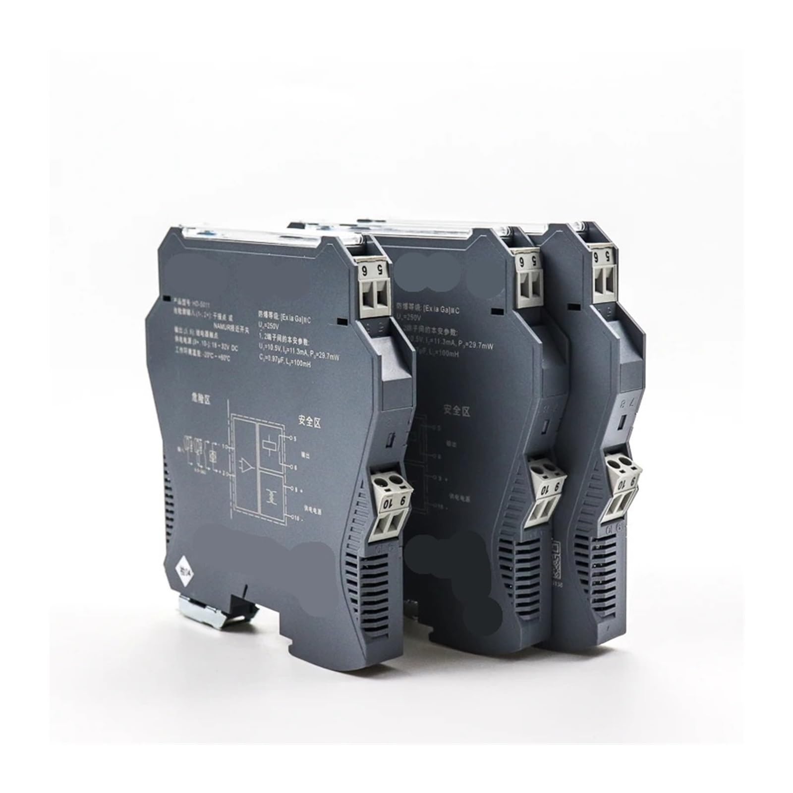 KSZHZYMGX 1pcs Isolated Barriers 4-20mA 1-5V 0-10V Input Relay Output Signal Isolator(Current 1 in 1 out)