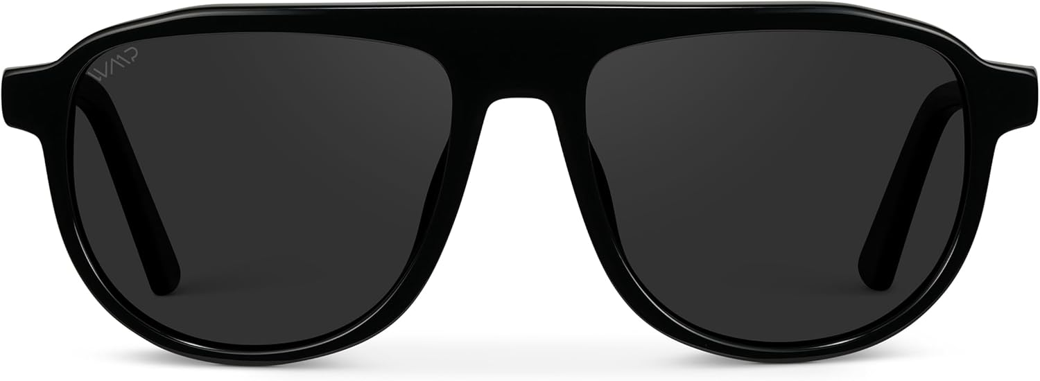 WearMe Pro Bold Retro Polarized Aviator Sunglasses | Geometric Flat Top Frame Design, Gradient Lenses