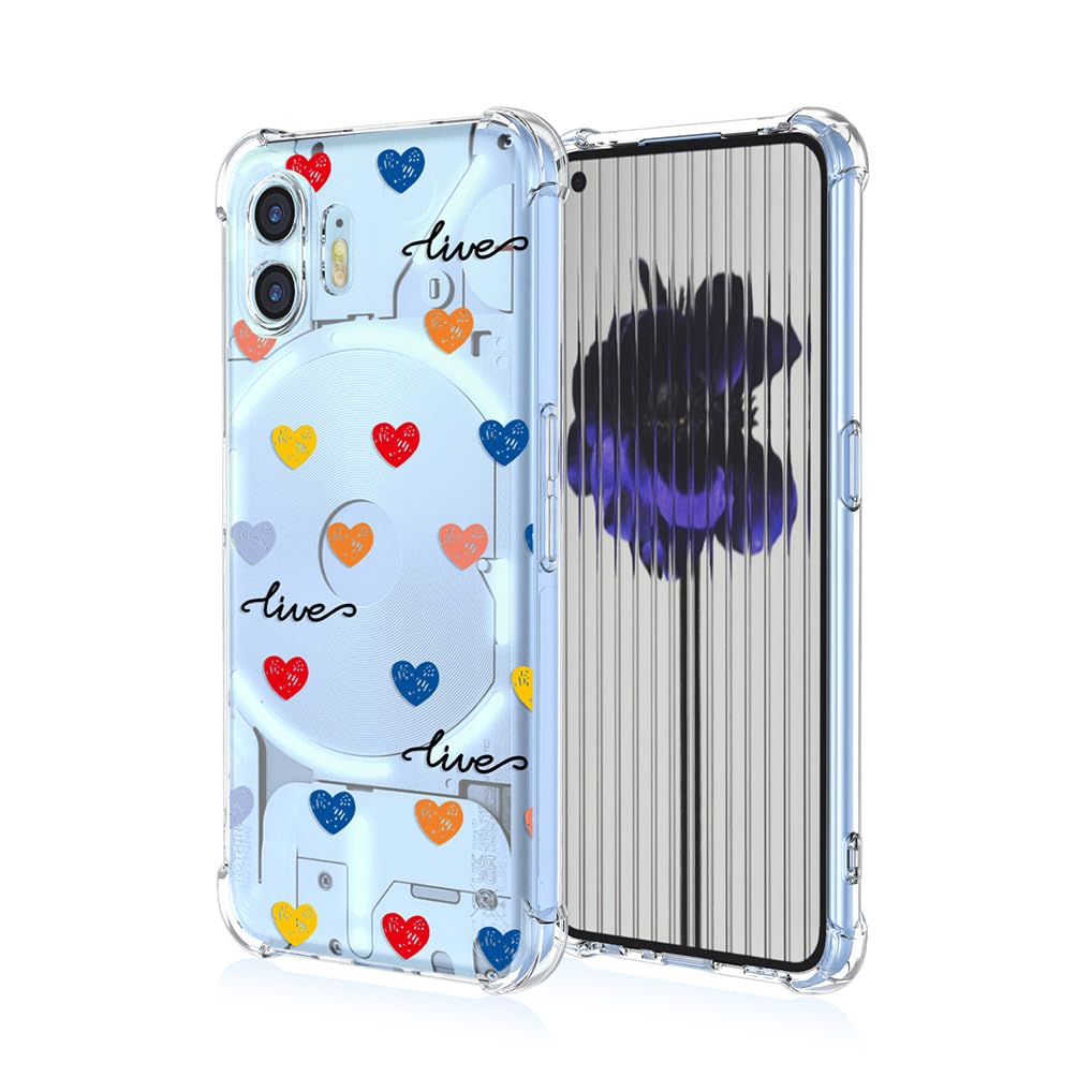 Funda SEAHAI Para Nothing Phone (2) - Carcasa Transparente Con Diseño Floral Antigolpes