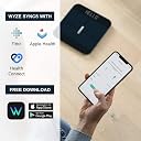 WYZE Smart Scale X for Weight, Digital Bathroom Scale for BMI, Fat, Water, Muscle, Heart Rate Monitor, Body Composition Analyzer for People, Baby, Pet, 400 lb, Black gallery image