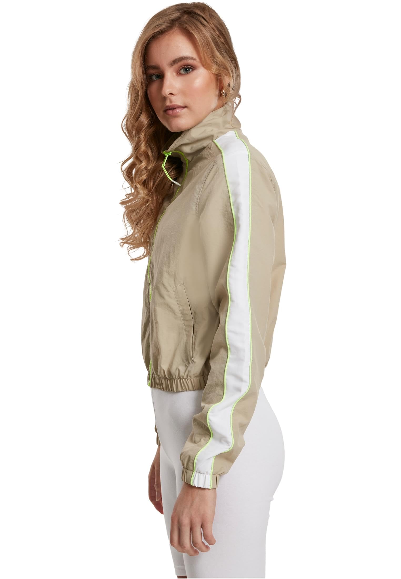 Urban Classics Damen Ladies Short Piped Track Jacket
