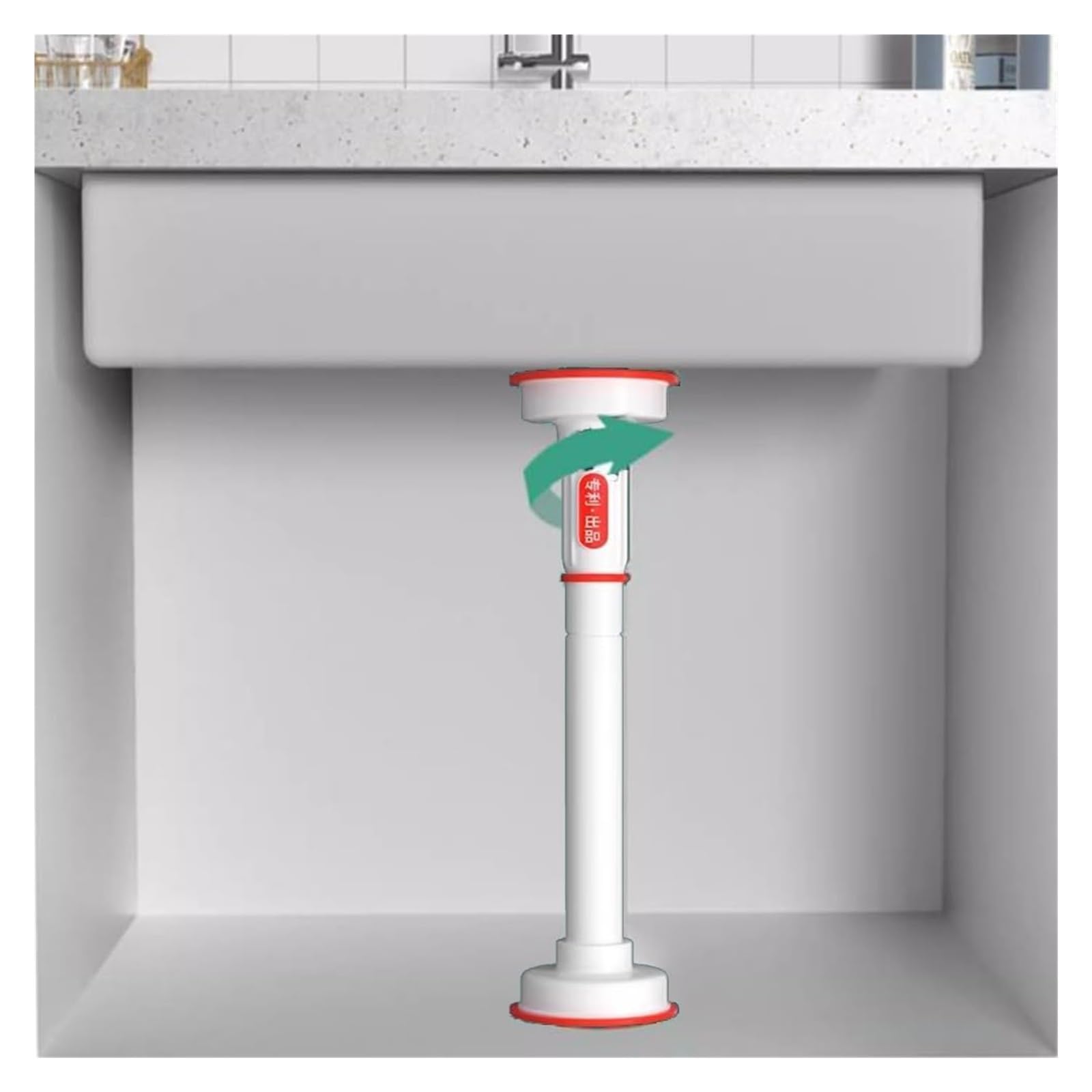Zxgrfdefa Wit Sink Support Legs, Stainless Steel Sink Legstelescopic Support Pole Undermount Bracketsdrill Free Adjustable Furniture Leg(Height 85 150Cm)