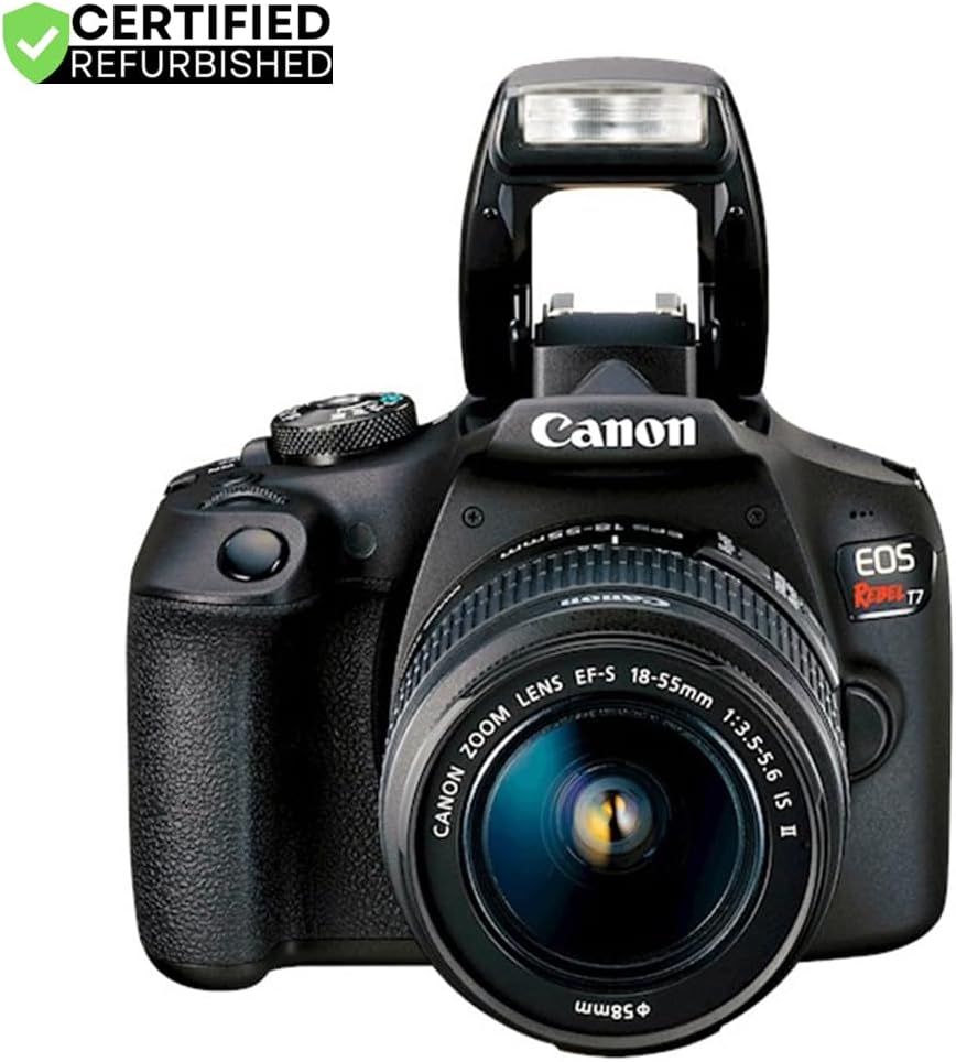Canon 2727C002 EOS Rebel T7 Digital SLR Camera 18-55mm f/3.5-5.6 is II Kit - (Renewed)