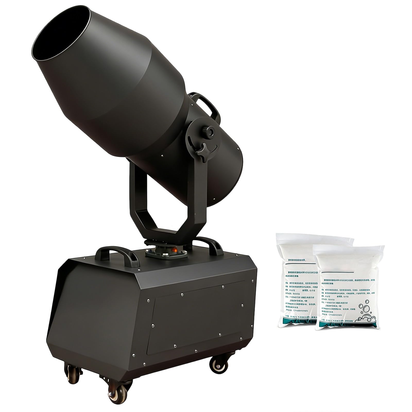 Macchina per Schiuma da 2000 W, Jet Foam Blaster con 2 Confezioni di Polvere di Schiuma, Macchina per Bolle Professionale per Feste in Piscina all'aperto, Concerti ed Eventi in Giardino