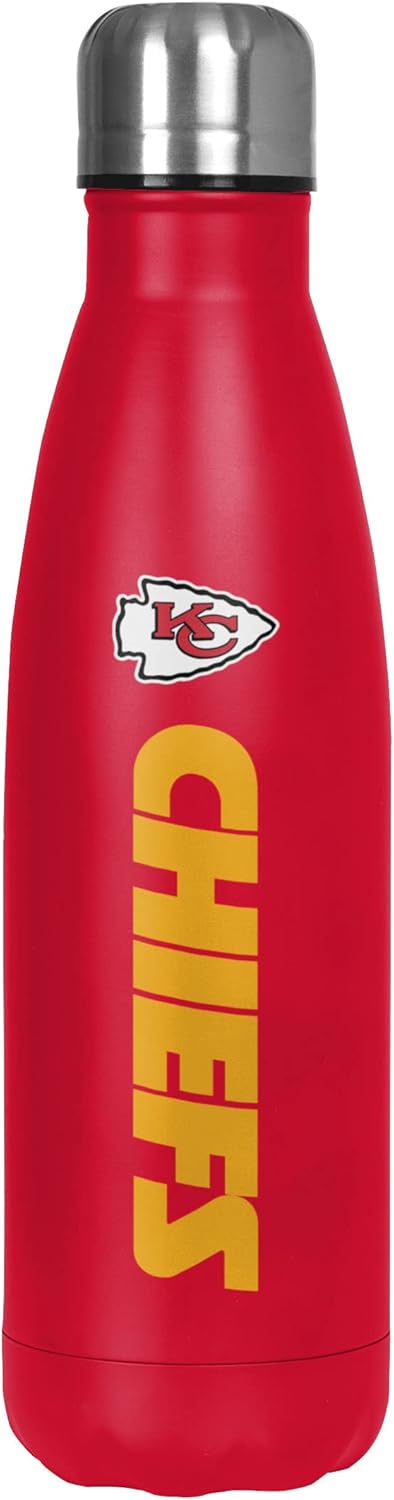 FOCO NFL unisex-adult NFL Team Logo Wordmark Chill Water Bottle