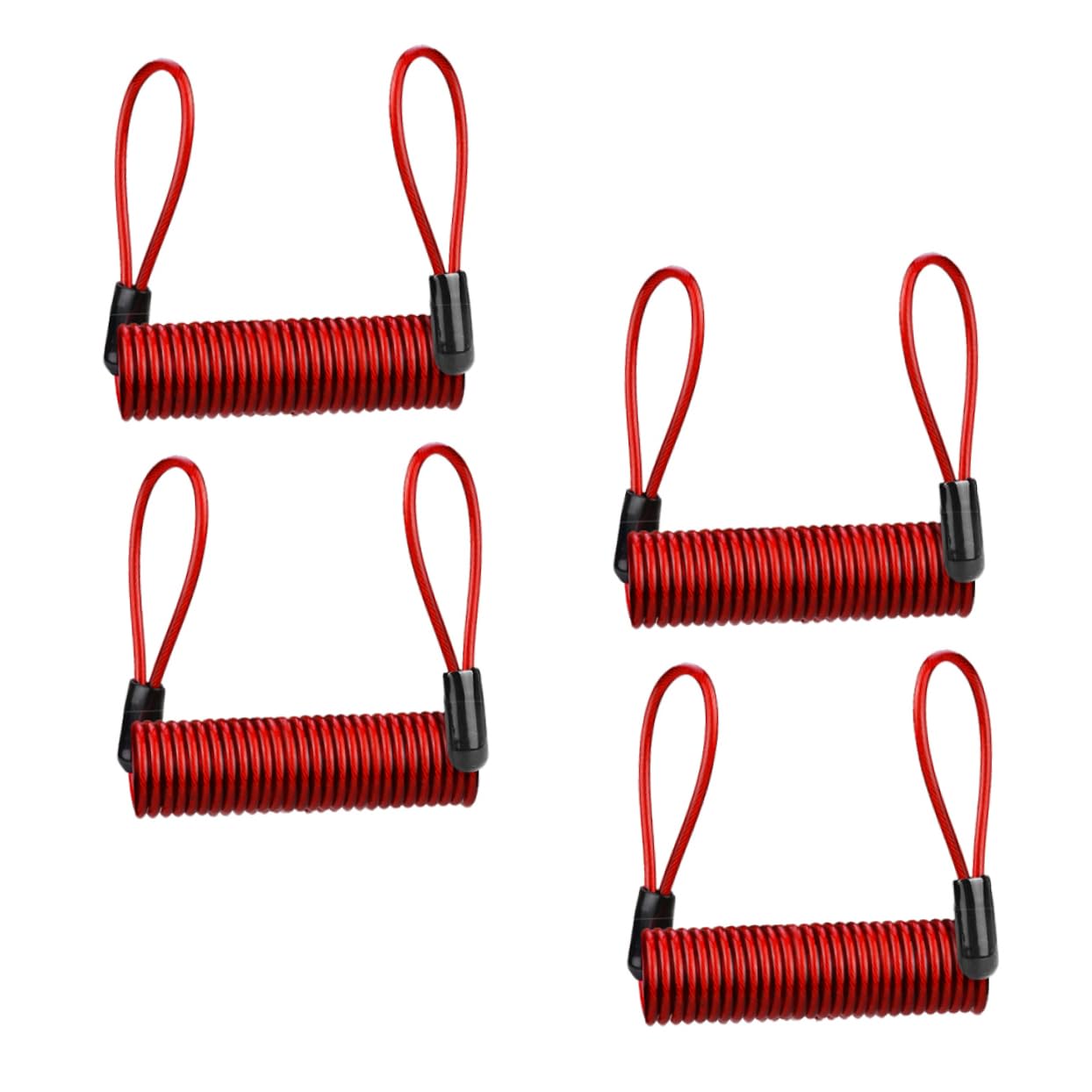 Toyvian 4Pcs Disc Lock Cable Lightweight Steel Wire Reminder Cable for Bicycles Motorcycles and Electric Bikes Theft Signal and Carrying