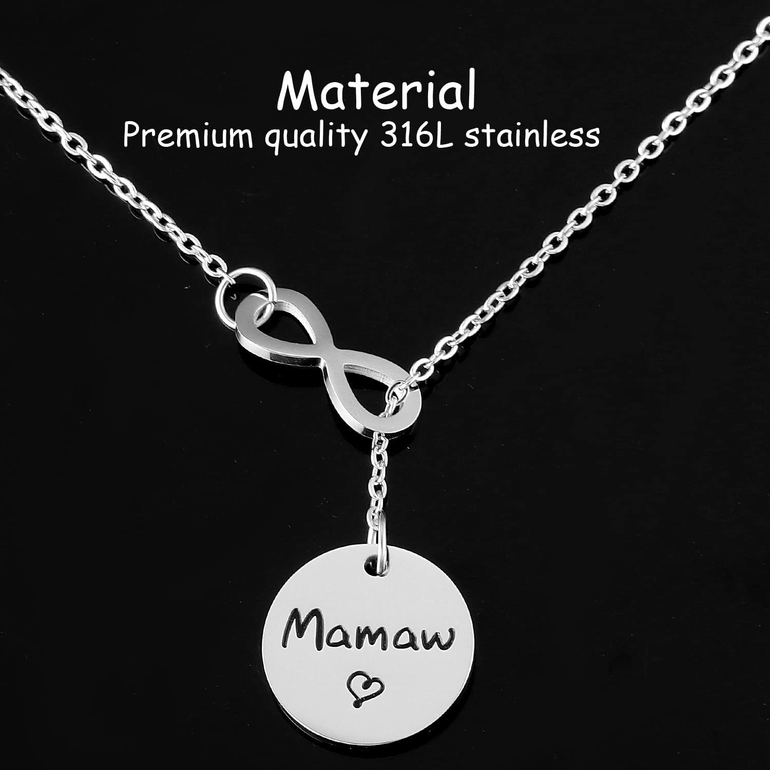 Kivosliviz Mamaw Gifts Necklace for Women Her Mammaw Necklaces Mawmaw Present Gift Mamaw Jewelry for Mamaw Necklace - Image 2