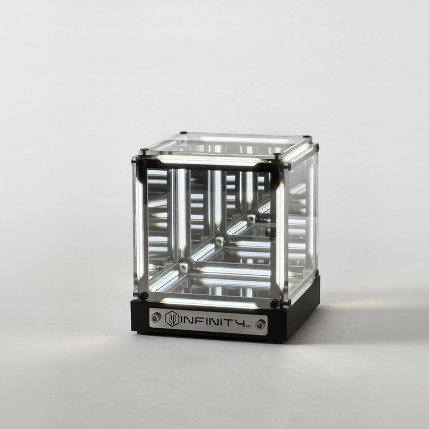 Infinity Cube LED Night Light, Touch Dimmable Bedside Lamp, Rechargeable