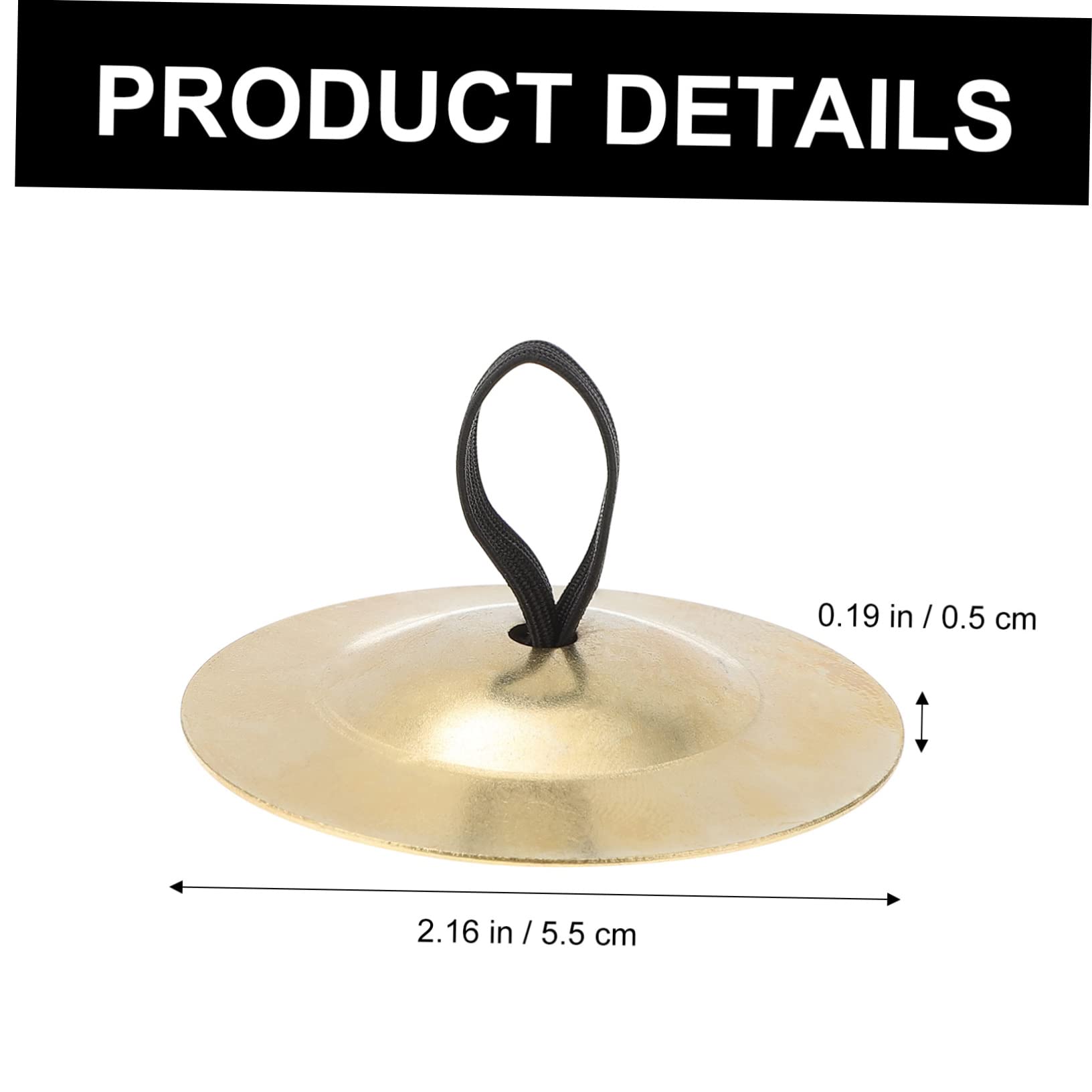 HEMOTON 18 Pcs Copper Finger Bowl Adults Finger Musical Instrument Finger Cymbals Cymbal Fingers Dancer Dancing Tambourine Hand Percussion Finger Instrument Golden