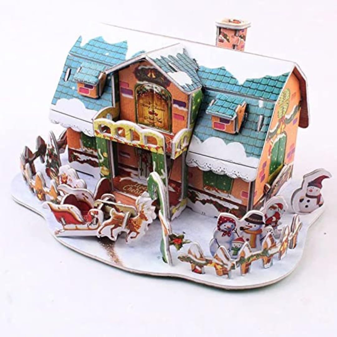 Samariya Christmas 3D Puzzle Dollhouse (LX -320) 4 Sheets Attractive Show Piece Kids Return Gift Item (Multi Print Colorful Paper Board) Set of 1 (B0CKST12RS) Amazon Price History, Amazon Price Tracker