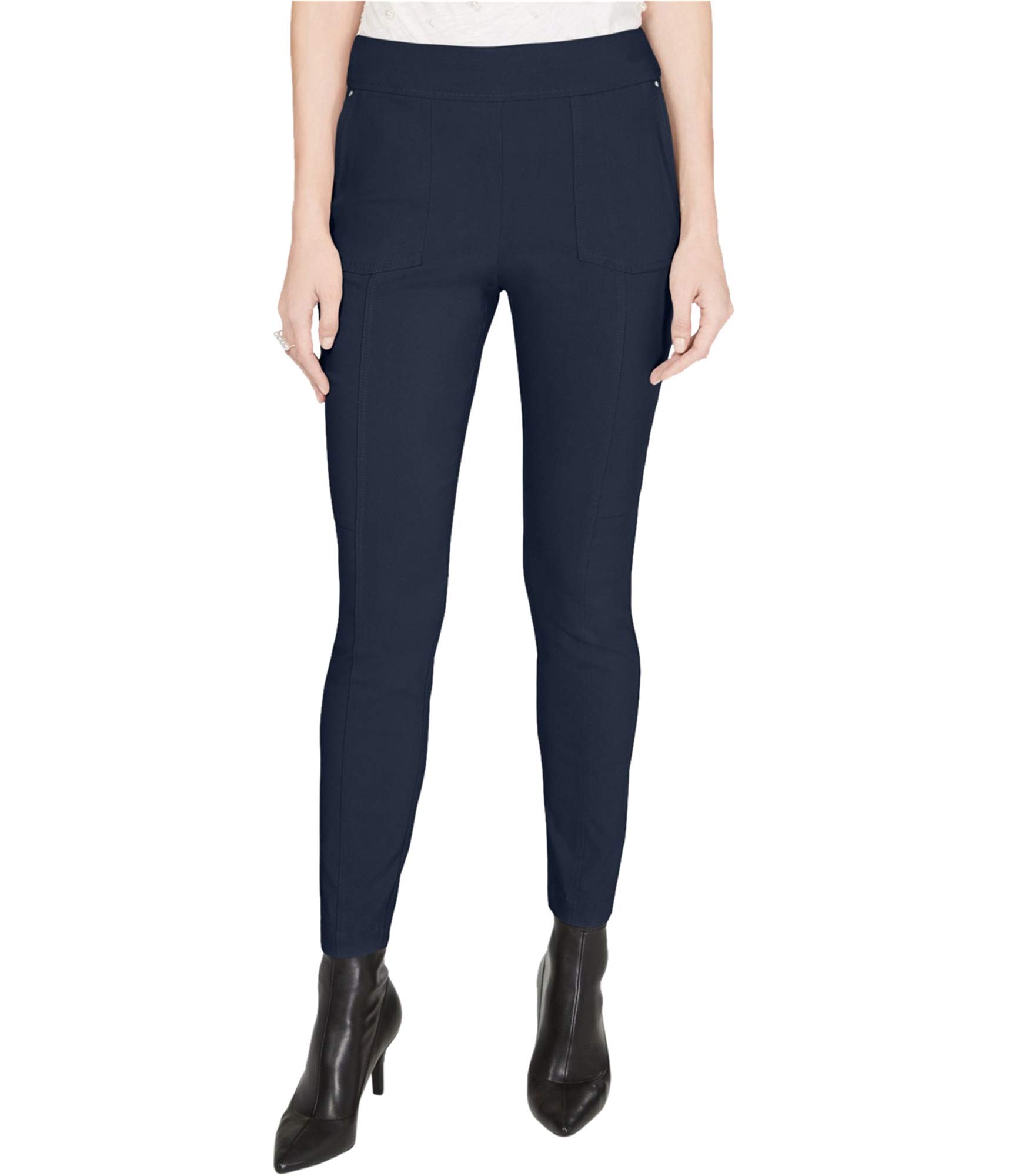 I-N-C Womens Pull-On Skinny Leg Casual Trouser Pants Blue 6
