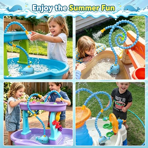 Image of okcool Rechargeable Water Table Pump(Huge Water Output 8L /min),Kids Sand Water Play Pump,Whale-Shaped Design,Suitable for Most Water Table on Market for Maximum Fun in Water Table for Kids