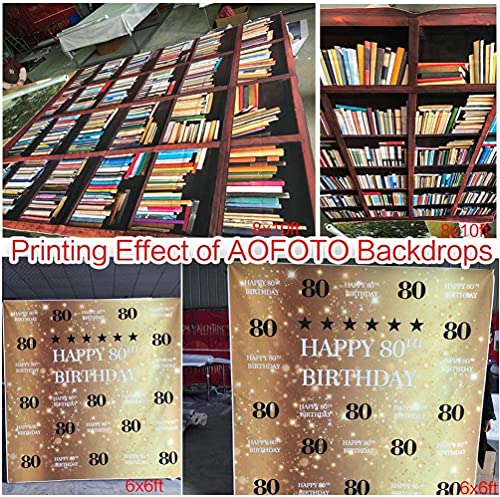 Aofoto 6X6Ft Old Books On Vintage Bookshelf Photography Background Library Retro Bookcase Backdrop Kid Boy Girl Adult Artistic Portrait Photoshoot Studio Props Video Drape Vinyl #TOP6