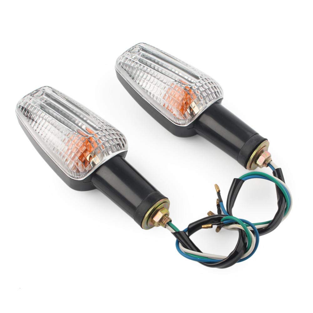 XQXSTORE 2Pcs Motorcycle Turn Signal Indicator Light, for Honda CB400 CB1300 VTR250 Hornet 250 600 CB 4000 1300 -Terang